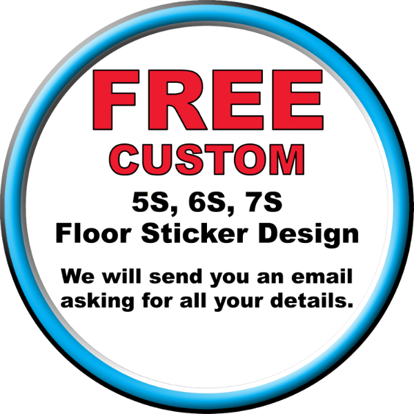 72999 5S, 6S, 7S lean manufacturing safety floor sticker